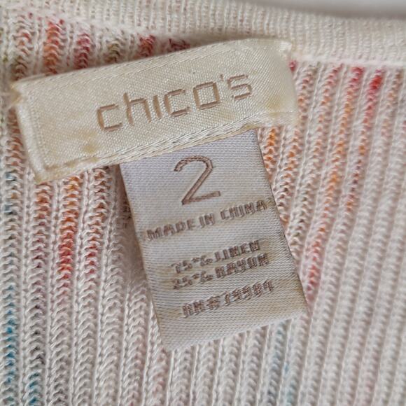 Chico's southwestern open front lightweight duster cardigan Size L Boho Western - Picture 3 of 7